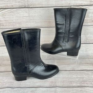 Woodbridge Womens Rubber Boots 6 Zip Lined Vintage